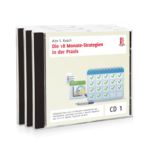3-CD-Set mit dem Titel »Die 18 Monate Strategien in der Praxis«